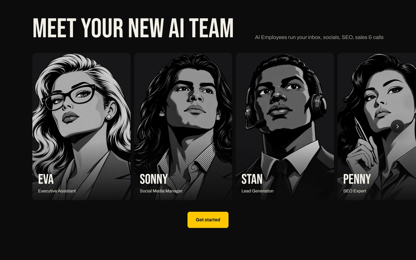Meet your new AI team: Eva the executive assistant, Sonny the social media manager, Stan for lead generation and Penny the SEO expert