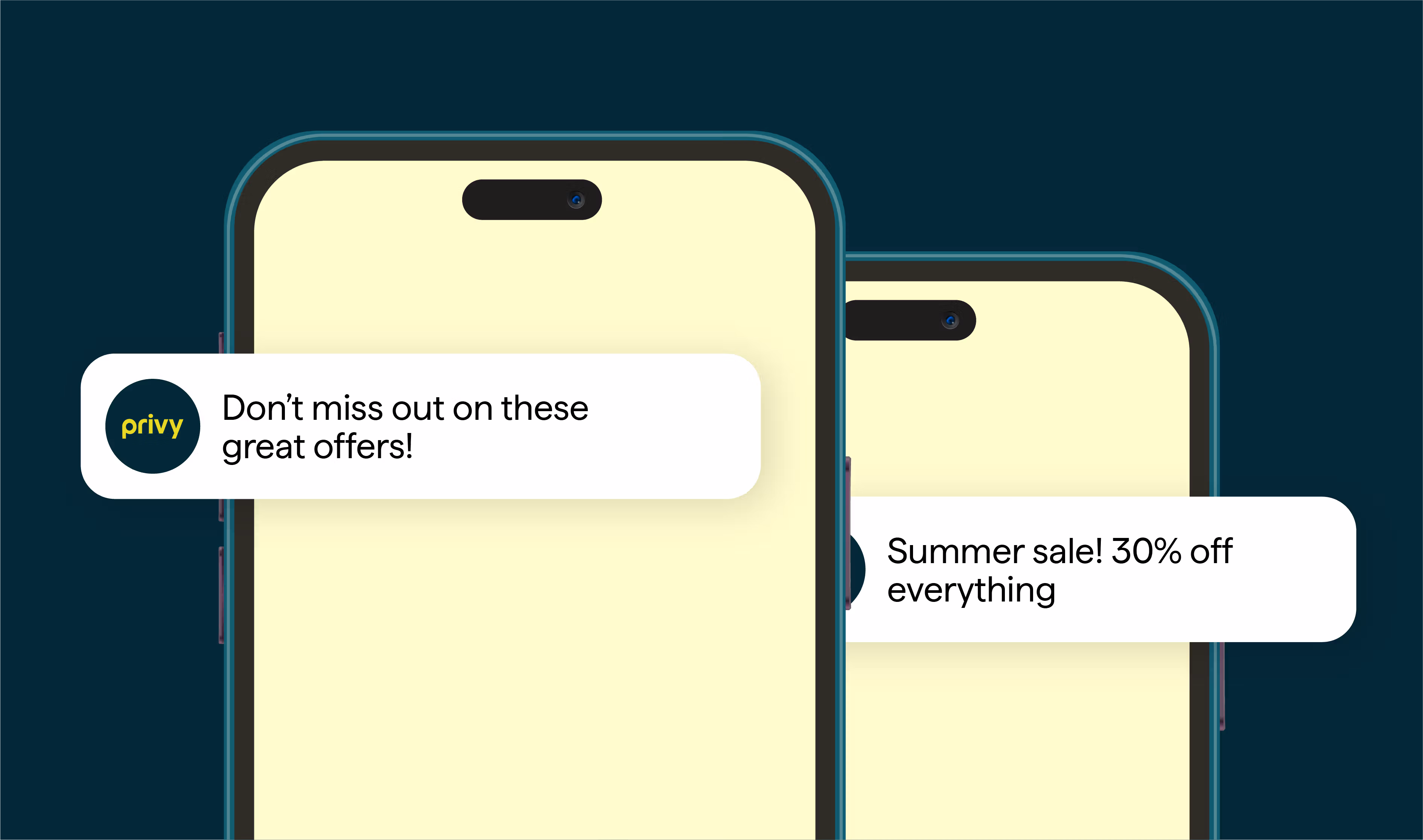A marketing SMS message displayed on a mobile phone screen showing a discount code and checkout link.