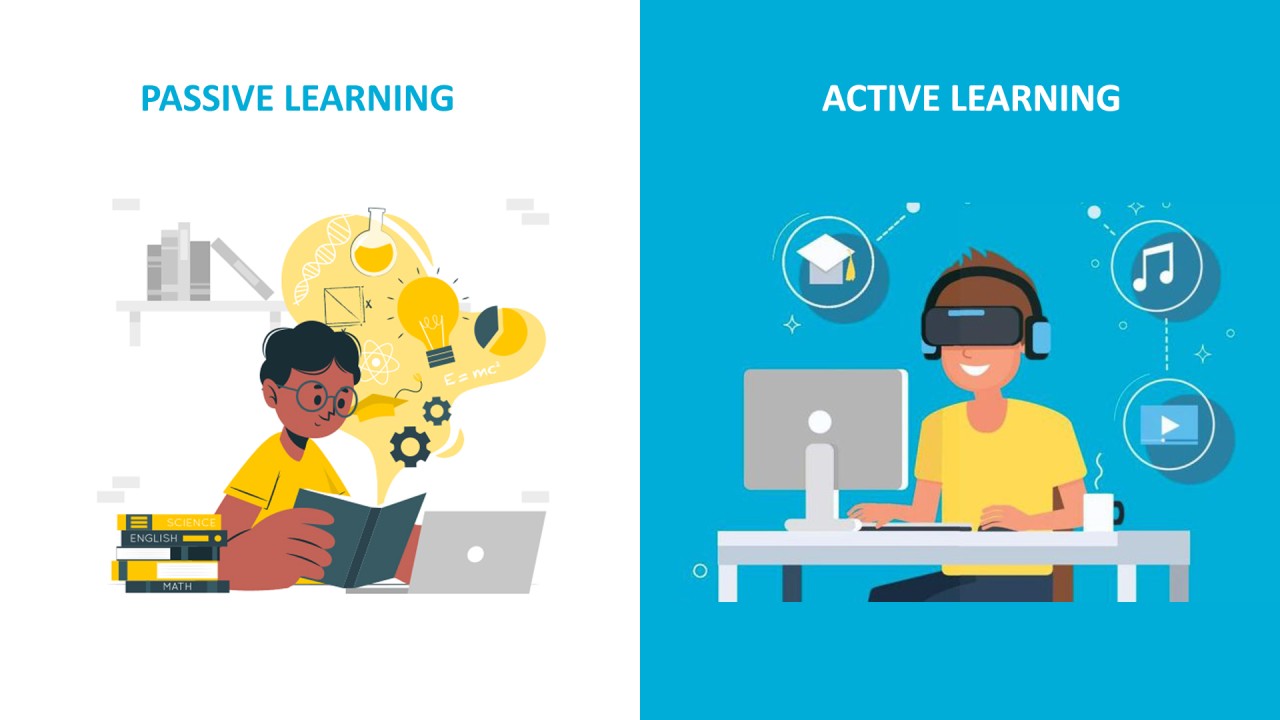 Active interactive learning loop vs passive video consumption