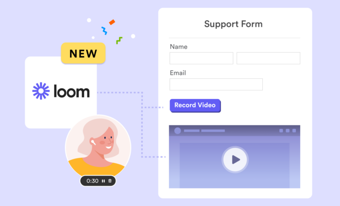 Loom dashboard showing stored video recordings and basic video sharing widgets.